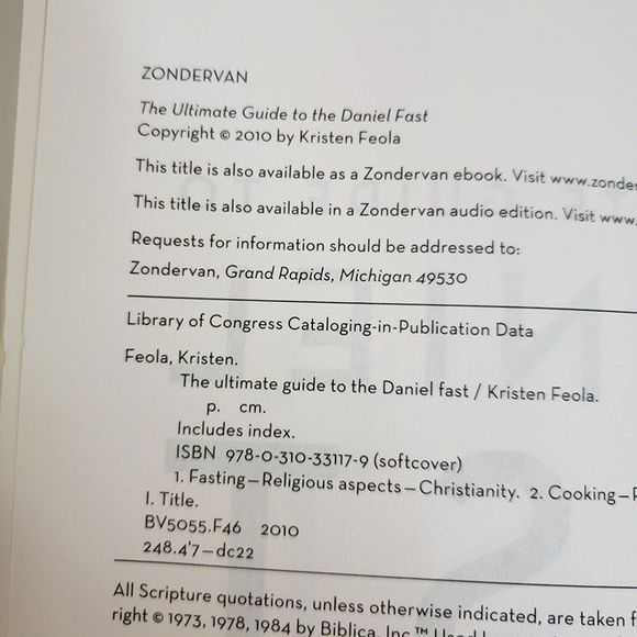 The Ultimate Guide To the Daniel Fast PB Book Cookbook by Kristen Feola - Picture 5 of 10